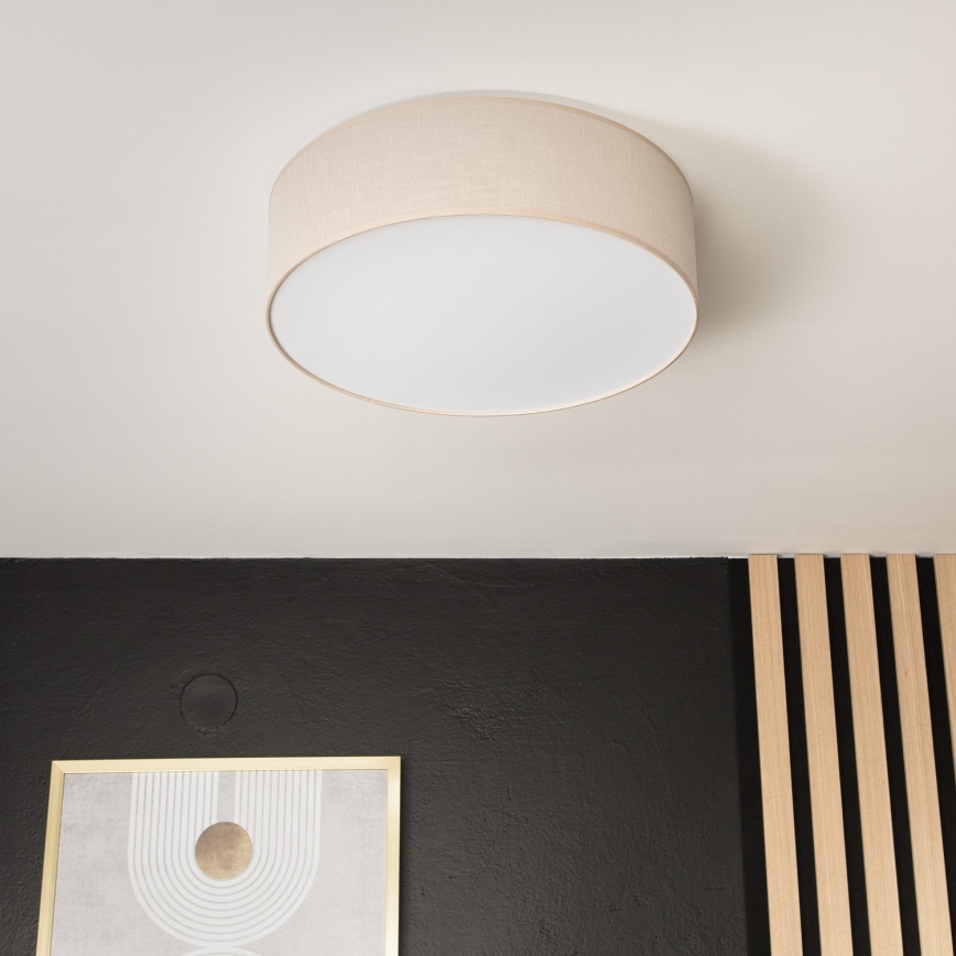 Plafón SIRJA 2xE27/60W/230V diámetro 45 cm beige