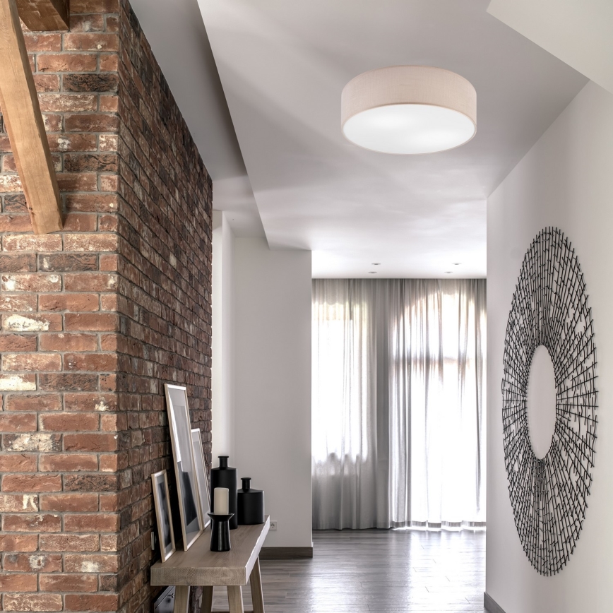 Plafón SIRJA 2xE27/60W/230V diámetro 45 cm beige
