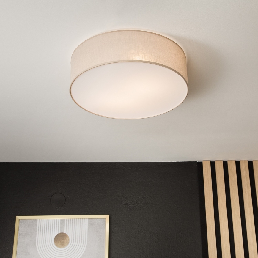Plafón SIRJA 2xE27/60W/230V diámetro 45 cm beige
