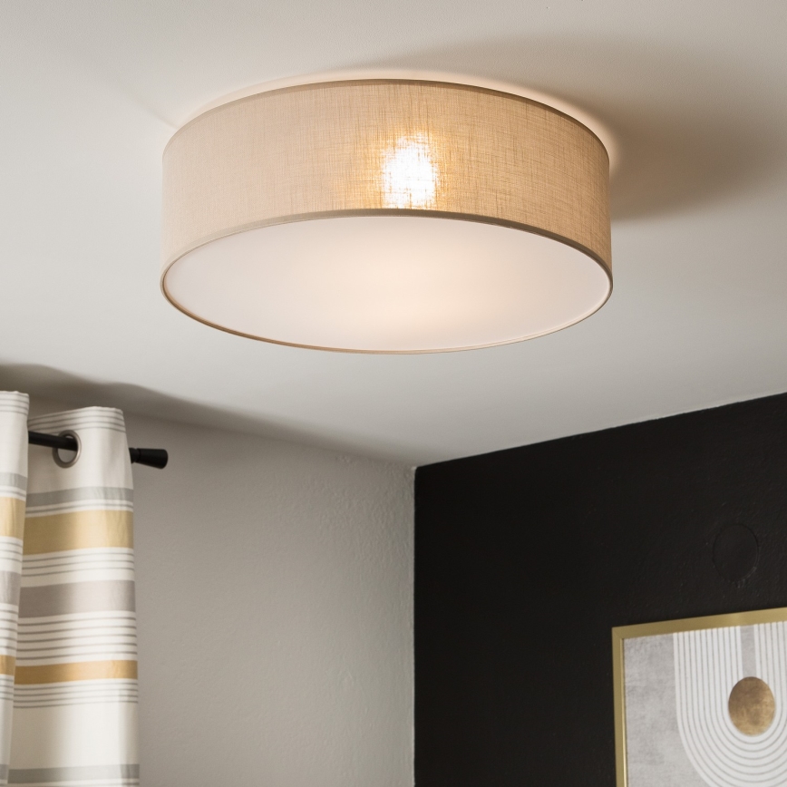 Plafón SIRJA 2xE27/60W/230V diámetro 45 cm beige