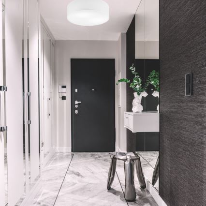 Plafón SIRJA 2xE27/60W/230V diámetro 45 cm blanco