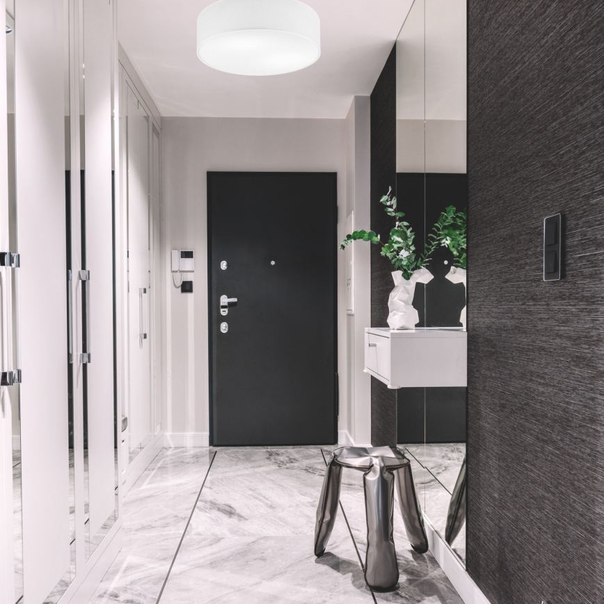 Plafón SIRJA 2xE27/60W/230V diámetro 45 cm blanco