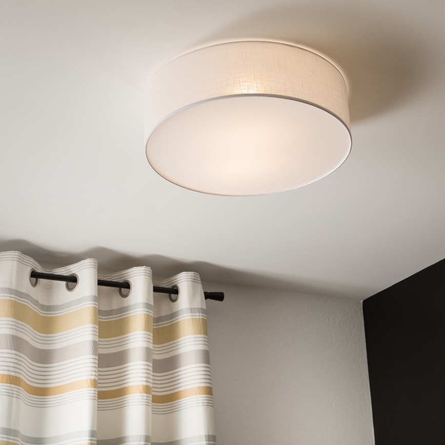 Plafón SIRJA 2xE27/60W/230V diámetro 45 cm blanco