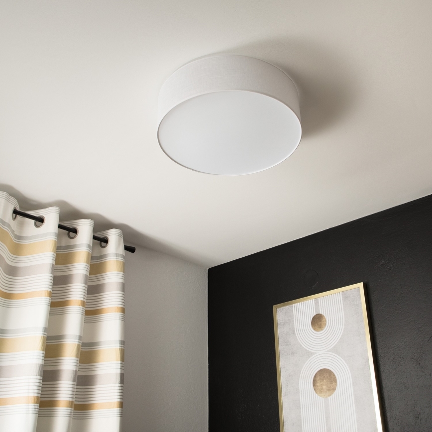 Plafón SIRJA 2xE27/60W/230V diámetro 45 cm blanco
