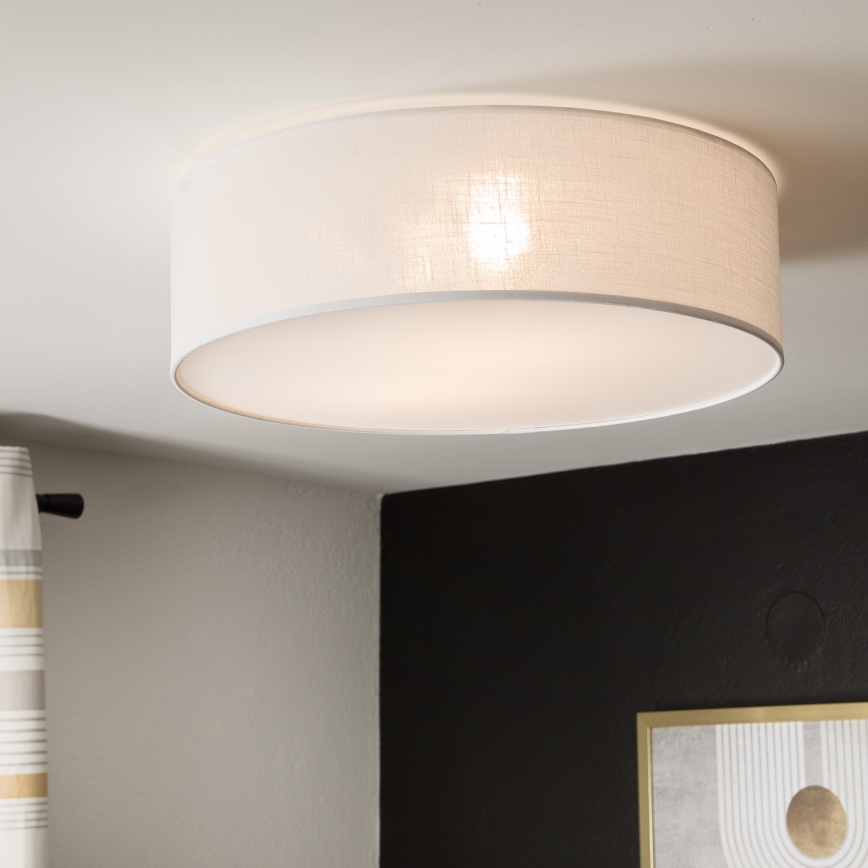 Plafón SIRJA 2xE27/60W/230V diámetro 45 cm blanco