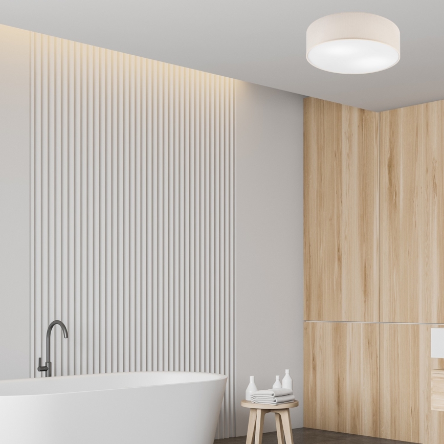 Plafón SIRJA 2xE27/60W/230V diámetro 45 cm color crema
