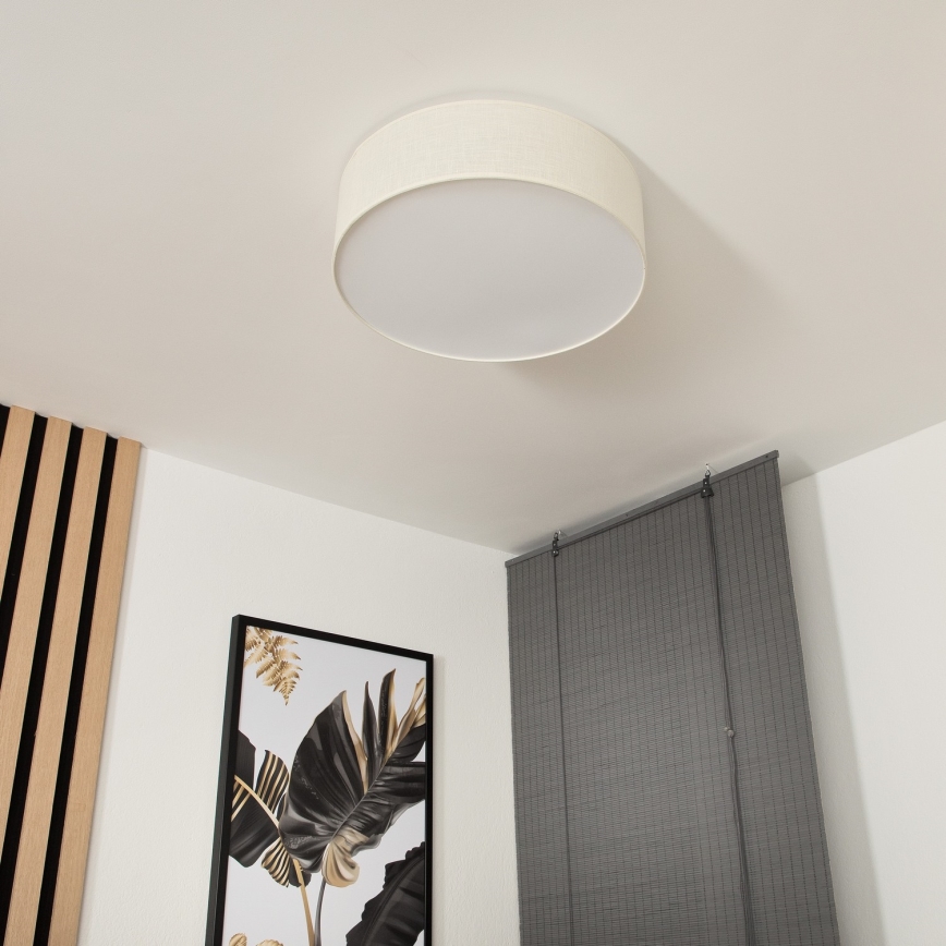 Plafón SIRJA 2xE27/60W/230V diámetro 45 cm color crema