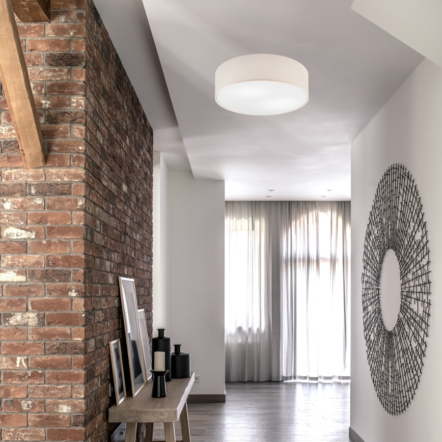 Plafón SIRJA 2xE27/60W/230V diámetro 45 cm color crema