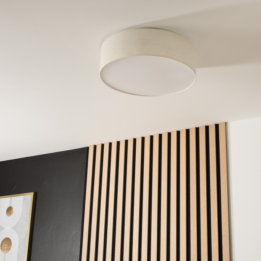 Plafón SIRJA 2xE27/60W/230V diámetro 45 cm color crema