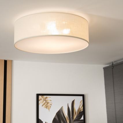 Plafón SIRJA 2xE27/60W/230V diámetro 45 cm color crema