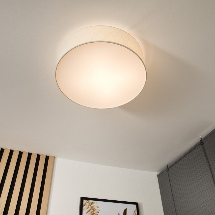 Plafón SIRJA 2xE27/60W/230V diámetro 45 cm color crema