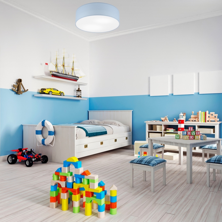 Plafón SIRJA PASTEL 2xE27/60W/230V diá. 45 cm azul