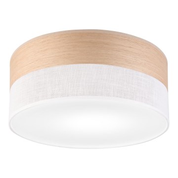 Plafón SIRJA WOOD 1xE27/15W/230V diá. 35 cm blanco/roble