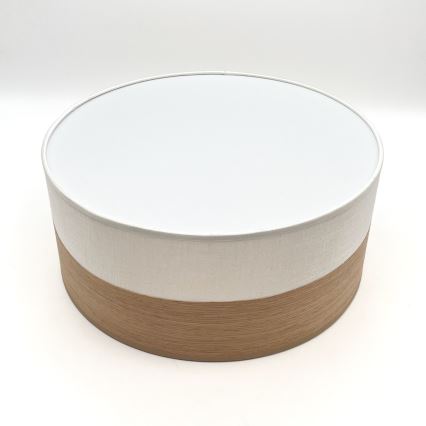 Plafón SIRJA WOOD 1xE27/15W/230V diá. 35 cm blanco/roble
