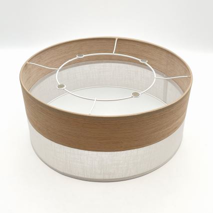 Plafón SIRJA WOOD 1xE27/15W/230V diá. 35 cm blanco/roble
