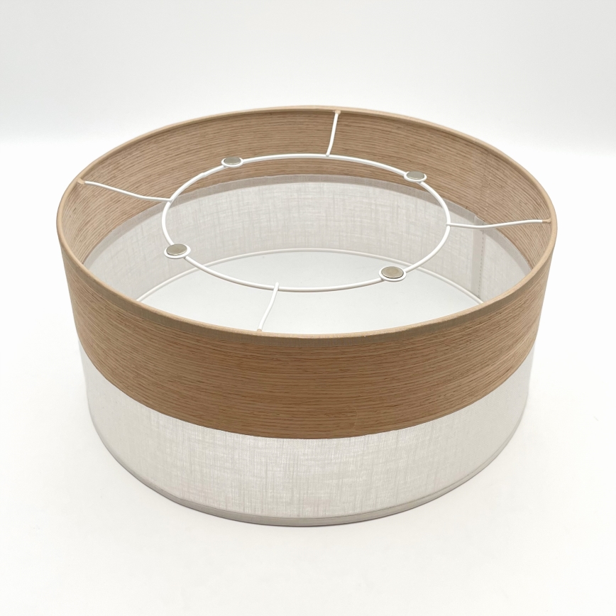Plafón SIRJA WOOD 1xE27/15W/230V diá. 35 cm blanco/roble