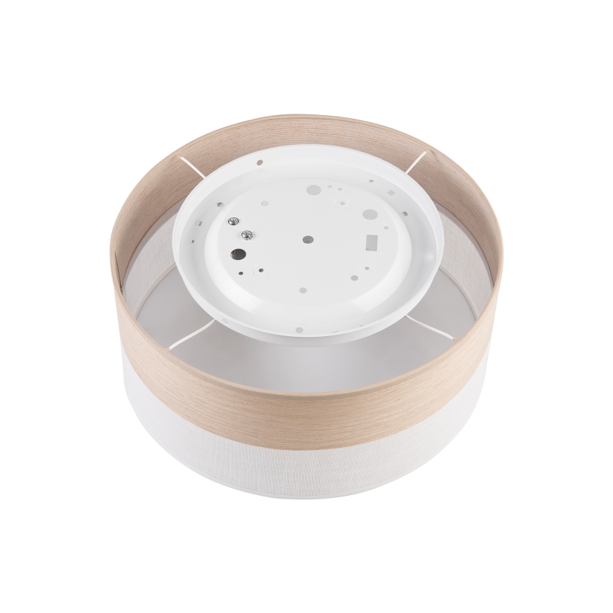 Plafón SIRJA WOOD 1xE27/15W/230V diá. 35 cm blanco/roble