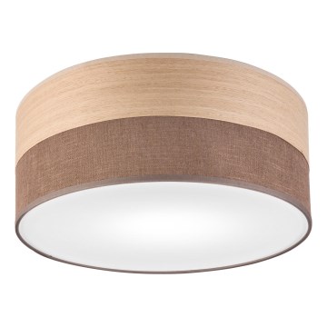 Plafón SIRJA WOOD 1xE27/15W/230V diá. 35 cm marrón/roble
