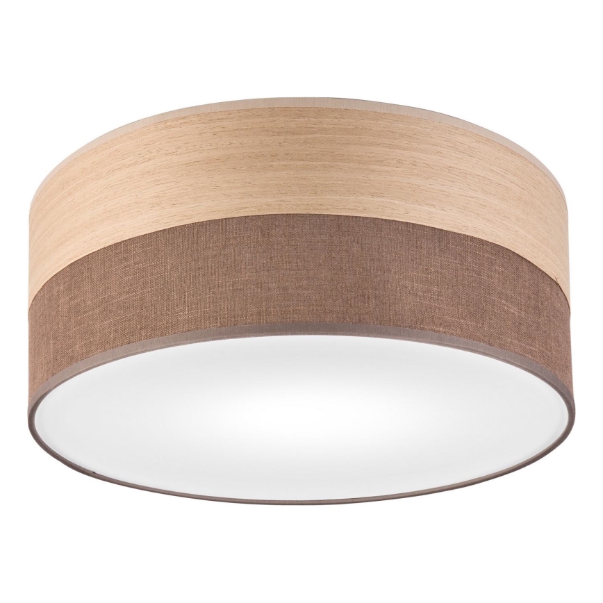 Plafón SIRJA WOOD 1xE27/15W/230V diá. 35 cm marrón/roble