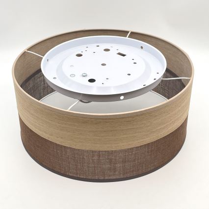 Plafón SIRJA WOOD 1xE27/15W/230V diá. 35 cm marrón/roble