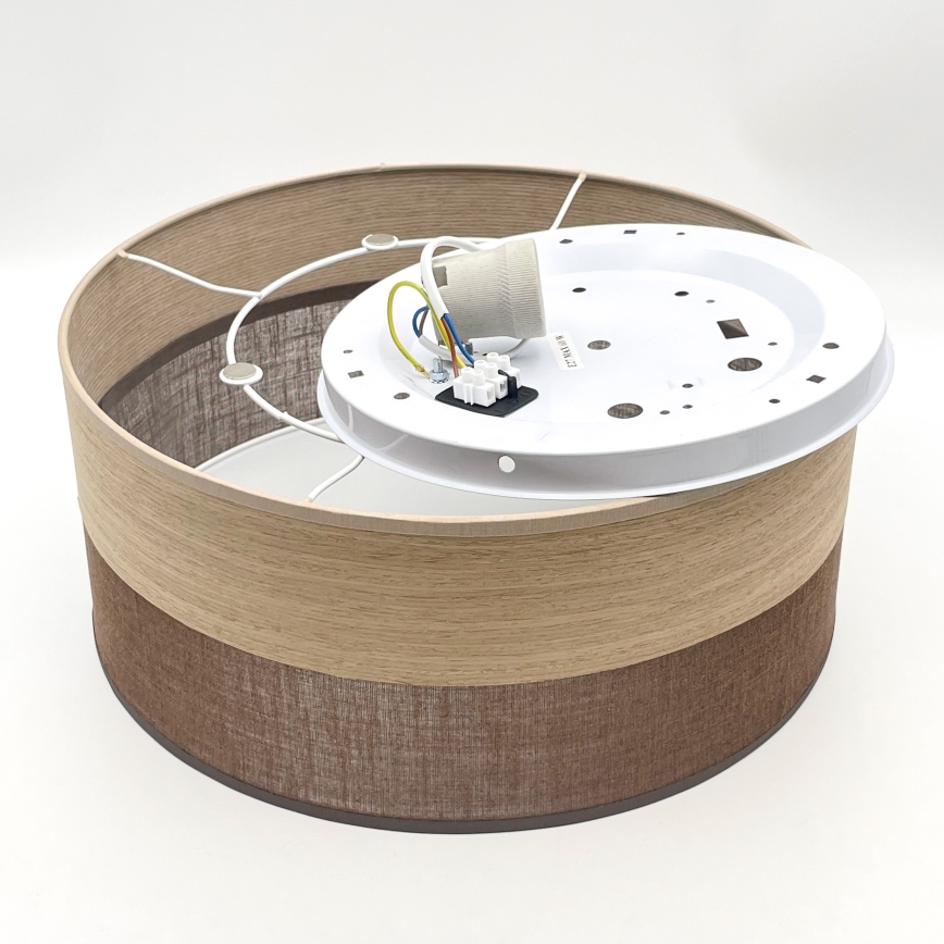 Plafón SIRJA WOOD 1xE27/15W/230V diá. 35 cm marrón/roble