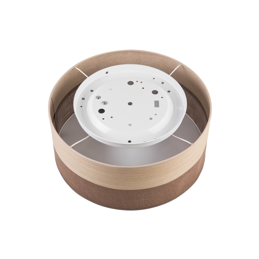 Plafón SIRJA WOOD 1xE27/15W/230V diá. 35 cm marrón/roble