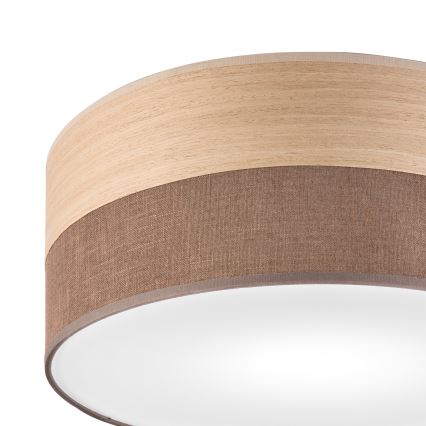 Plafón SIRJA WOOD 1xE27/15W/230V diá. 35 cm marrón/roble
