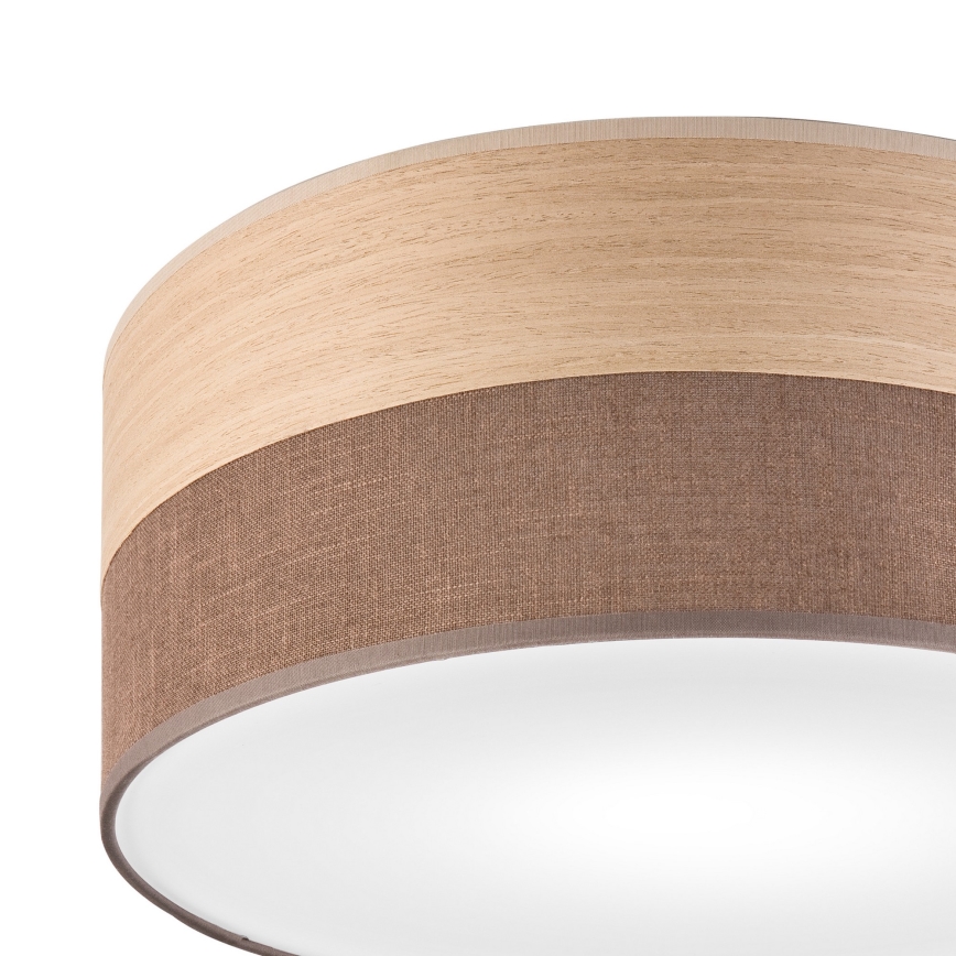 Plafón SIRJA WOOD 1xE27/15W/230V diá. 35 cm marrón/roble