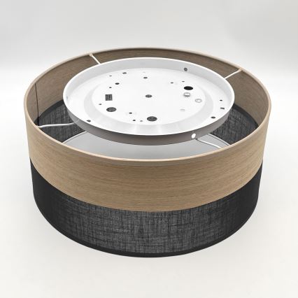 Plafón SIRJA WOOD 1xE27/15W/230V diá. 35 cm negro/roble