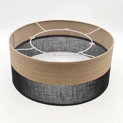 Plafón SIRJA WOOD 1xE27/15W/230V diá. 35 cm negro/roble
