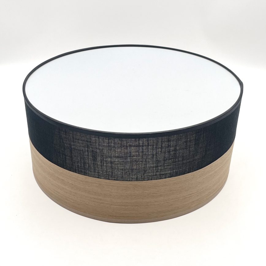 Plafón SIRJA WOOD 1xE27/15W/230V diá. 35 cm negro/roble