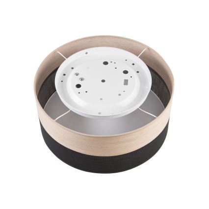 Plafón SIRJA WOOD 1xE27/15W/230V diá. 35 cm negro/roble
