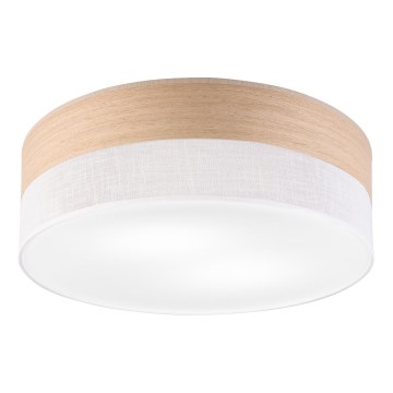 Plafón SIRJA WOOD 2xE27/15W/230V diá. 45 cm blanco/roble