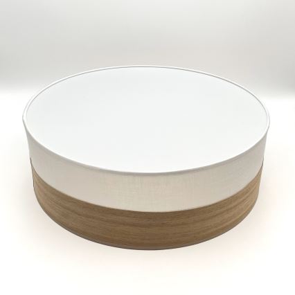 Plafón SIRJA WOOD 2xE27/15W/230V diá. 45 cm blanco/roble
