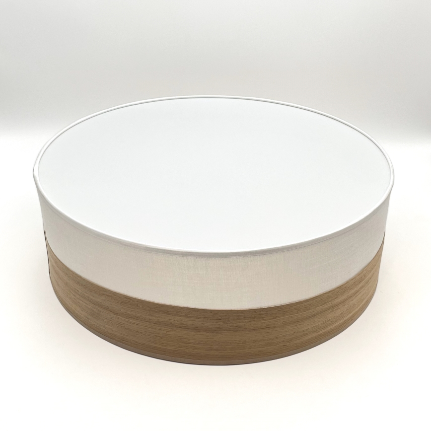 Plafón SIRJA WOOD 2xE27/15W/230V diá. 45 cm blanco/roble