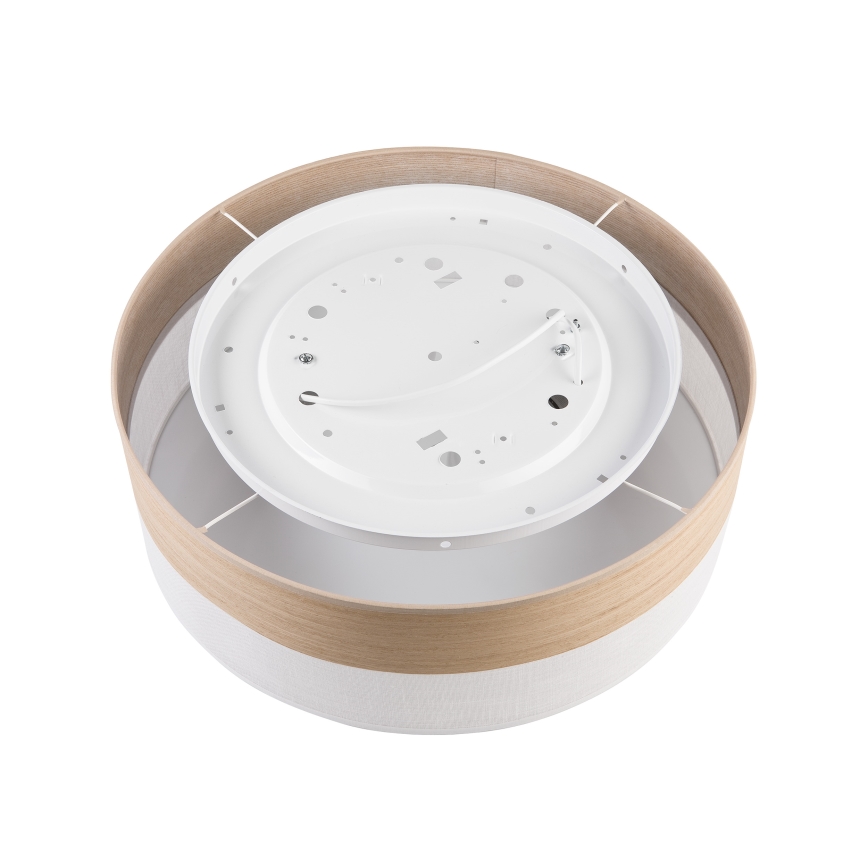 Plafón SIRJA WOOD 2xE27/15W/230V diá. 45 cm blanco/roble