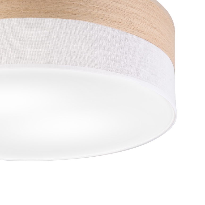 Plafón SIRJA WOOD 2xE27/15W/230V diá. 45 cm blanco/roble