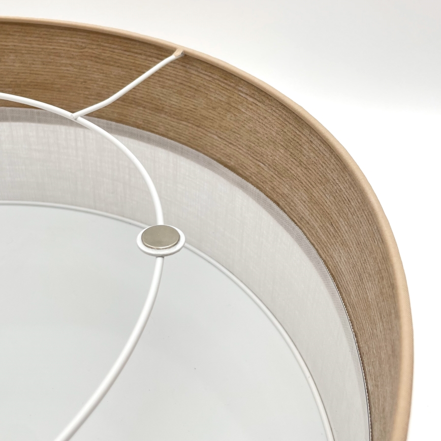 Plafón SIRJA WOOD 2xE27/15W/230V diá. 45 cm blanco/roble