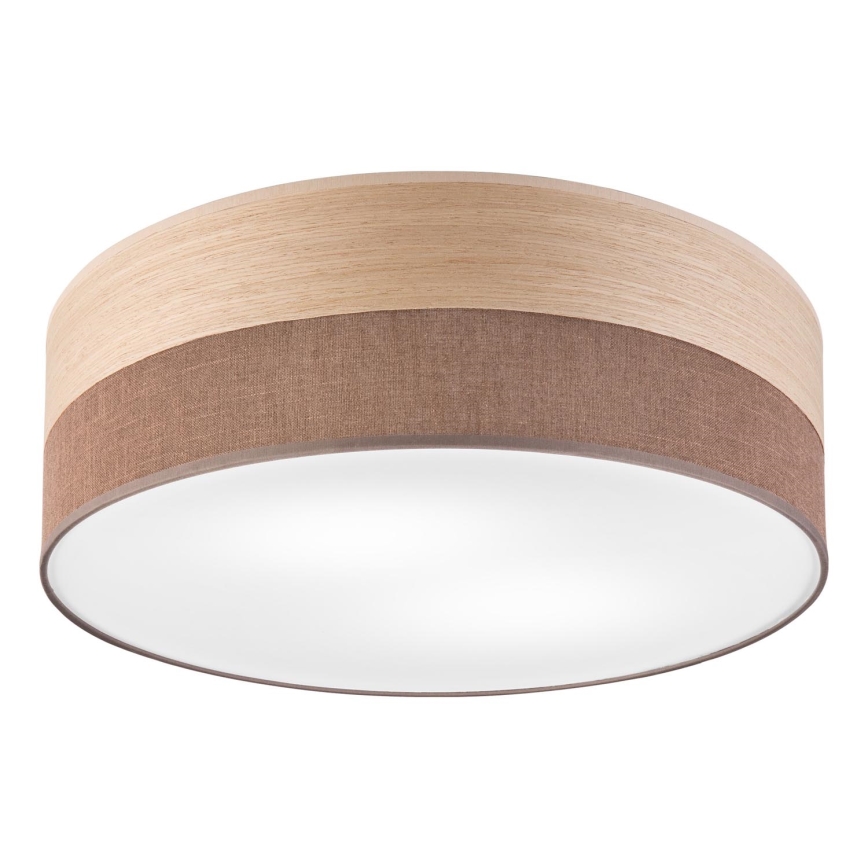 Plafón SIRJA WOOD 2xE27/15W/230V diá. 45 cm marrón/roble