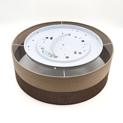 Plafón SIRJA WOOD 2xE27/15W/230V diá. 45 cm marrón/roble