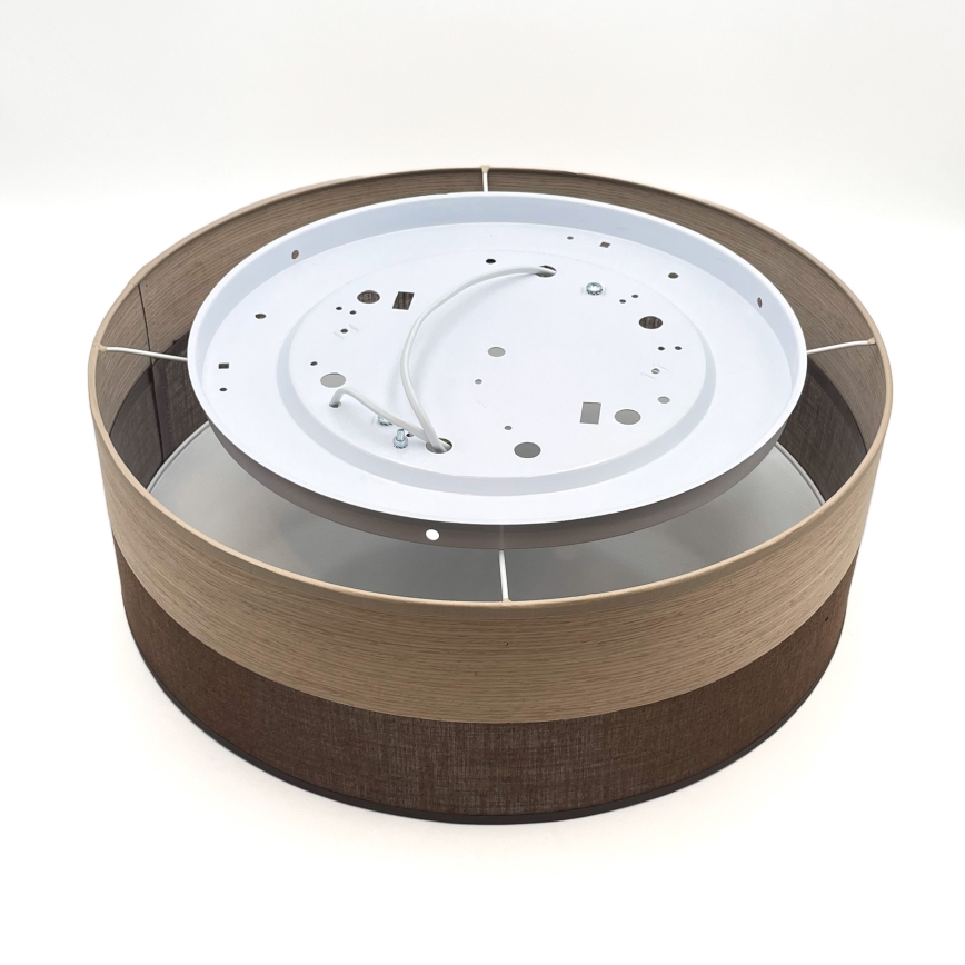 Plafón SIRJA WOOD 2xE27/15W/230V diá. 45 cm marrón/roble