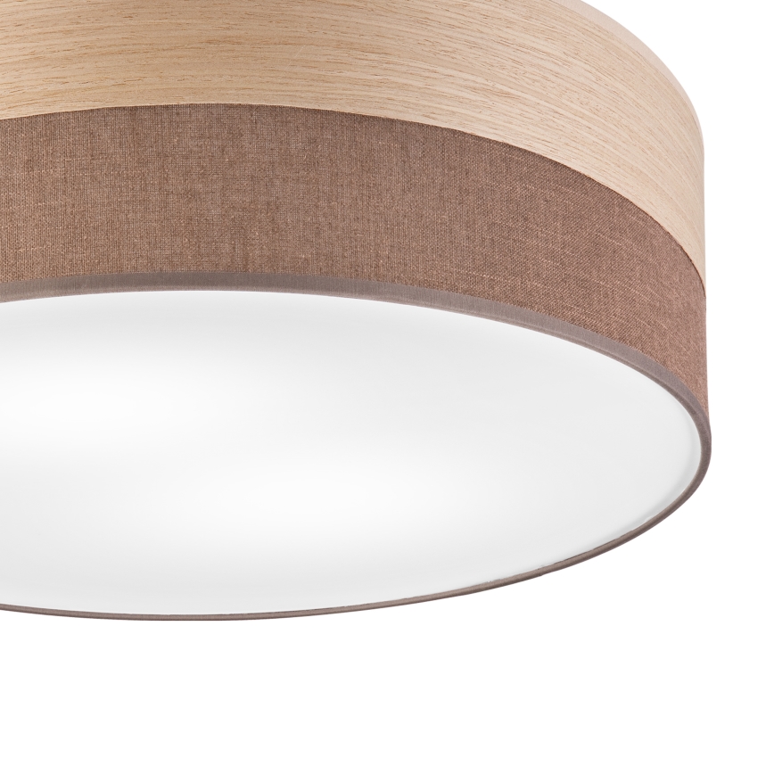 Plafón SIRJA WOOD 2xE27/15W/230V diá. 45 cm marrón/roble