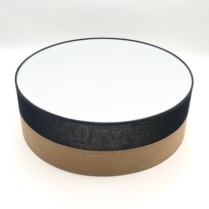 Plafón SIRJA WOOD 2xE27/15W/230V diá. 45 cm negro/roble