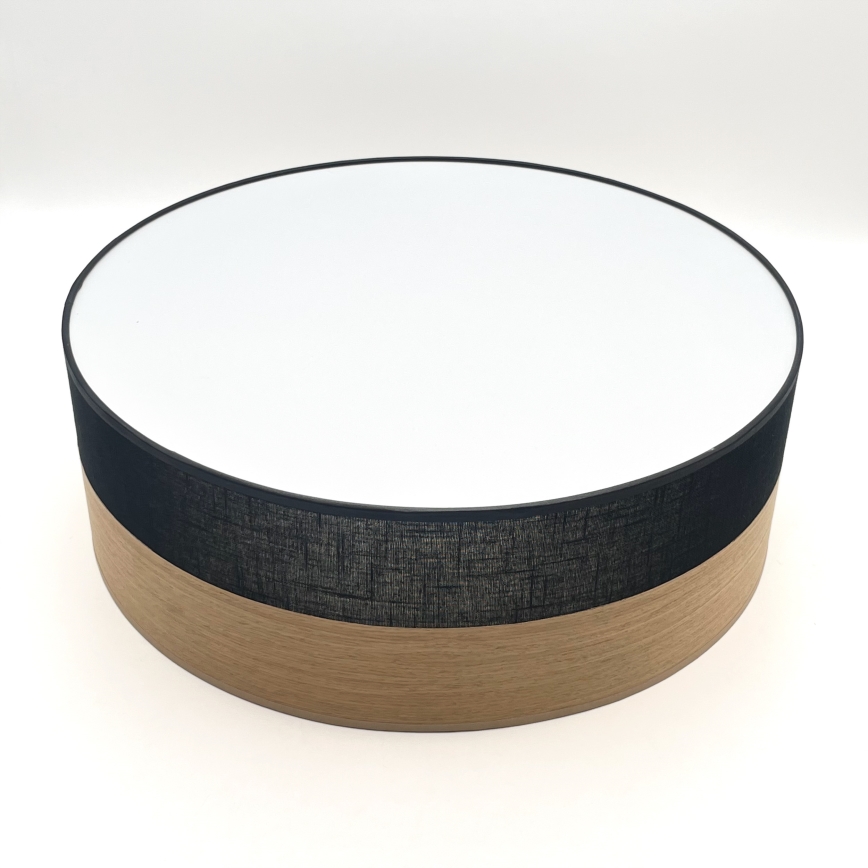 Plafón SIRJA WOOD 2xE27/15W/230V diá. 45 cm negro/roble