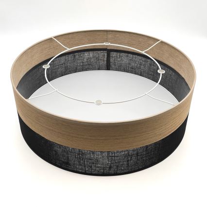 Plafón SIRJA WOOD 2xE27/15W/230V diá. 45 cm negro/roble