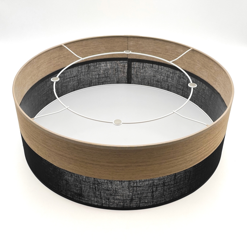 Plafón SIRJA WOOD 2xE27/15W/230V diá. 45 cm negro/roble