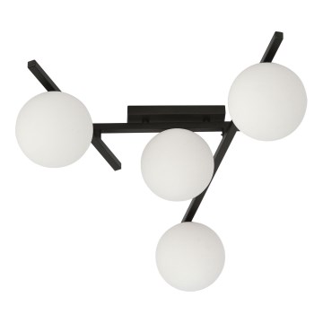 Plafón SMART 4xE14/10W/230V negro/blanco