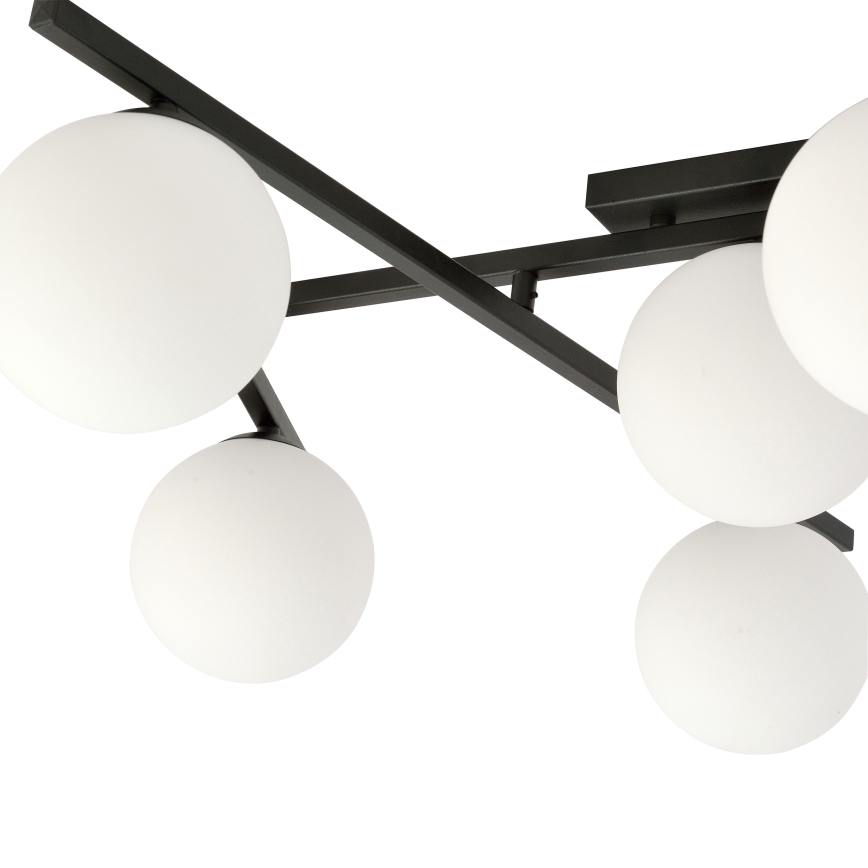Plafón SMART 4xE14/10W/230V negro/blanco