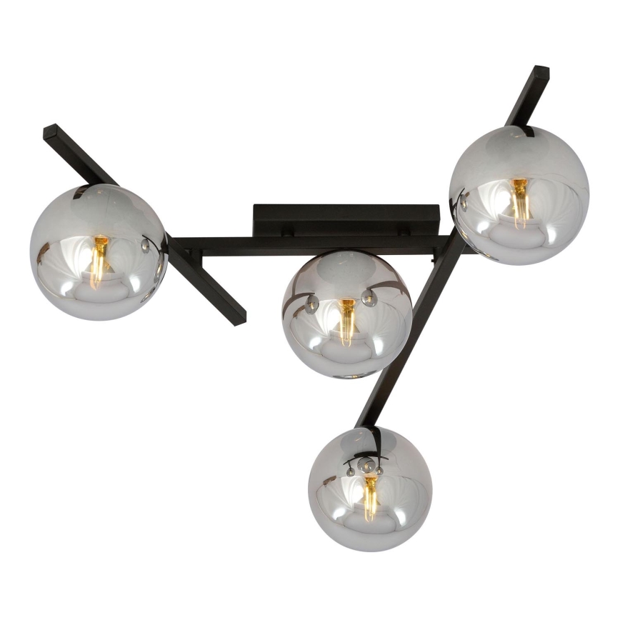 Plafón SMART 4xE14/10W/230V negro/gris