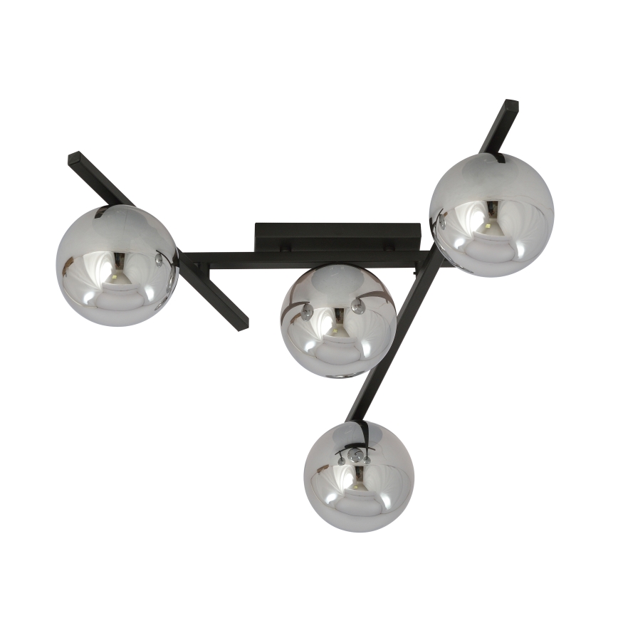Plafón SMART 4xE14/10W/230V negro/gris